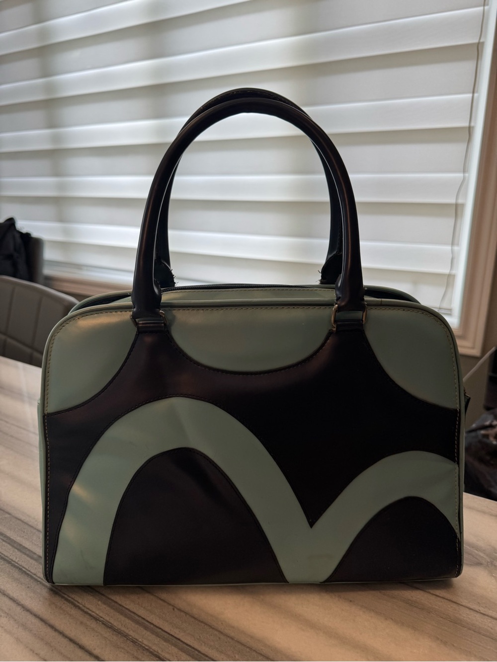 Evisu Vintage Handbag - dark and light blue